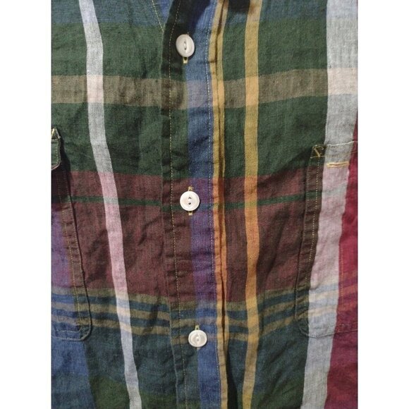 Men's Polo Ralph Lauren "Indigo Linen" 2XL Long Sleeve Button Shirt MultiColor - Picture 3 of 10